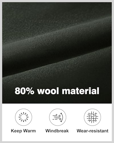 APTRO Mens Pea Coat Wool Jacket Windbreaker Single Breasted Winter Coat