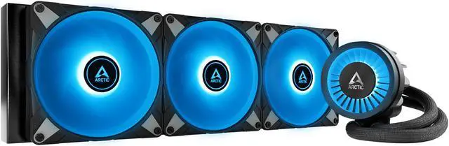 ARCTIC COOLING Liquid Freezer III   420 A RGB  Black   All in One CPU Water Cooler with 420mm radiator and 3x P14 PWM PST A RGB fan  compatible Intel LGA1700  1851 and AMD AM4  AM5   Black color