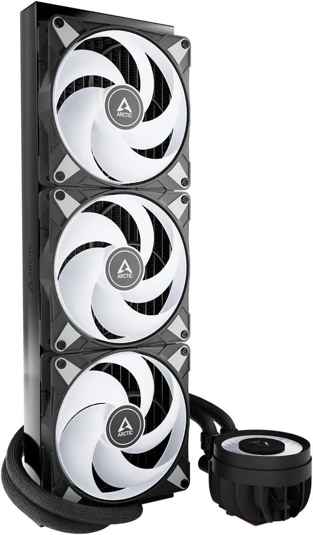 ARCTIC COOLING Liquid Freezer III   420 A RGB  Black   All in One CPU Water Cooler with 420mm radiator and 3x P14 PWM PST A RGB fan  compatible Intel LGA1700  1851 and AMD AM4  AM5   Black color