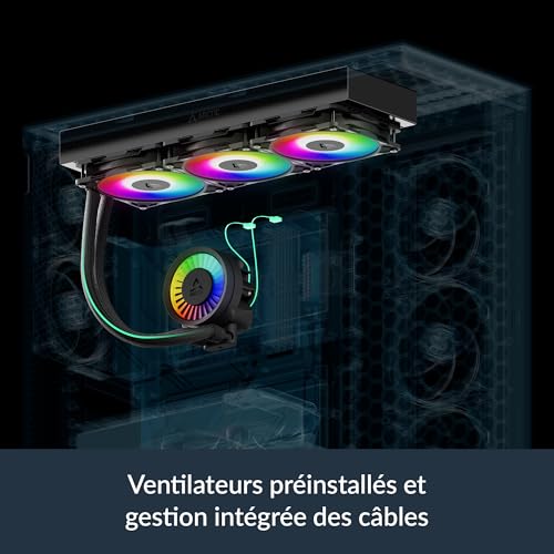ARCTIC Liquid Freezer III Pro 360 A RGB   AIO CPU Cooler  3 x 120 mm Water Cooling  38 mm Radiator  PWM Pump  VRM Fan  AMD AM5/AM4  Intel LGA1851/1700 Contact Frame   Black