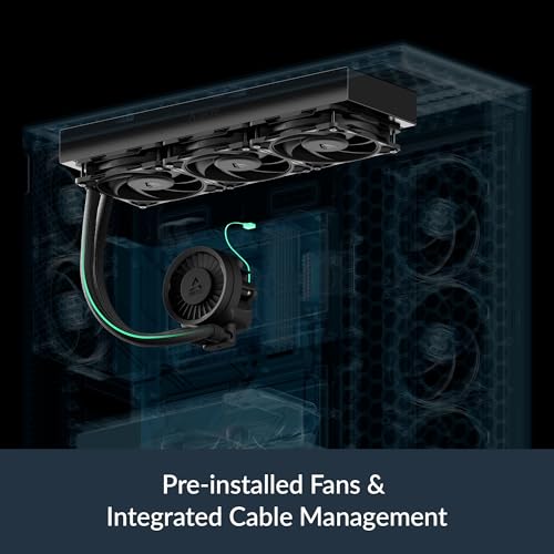 ARCTIC Liquid Freezer III Pro 420   AIO CPU Cooler  3 x 140 mm Water Cooling  38 mm Radiator  PWM Pump  VRM Fan  AMD AM5/AM4  Intel LGA1851/1770 Contact Frame   Black