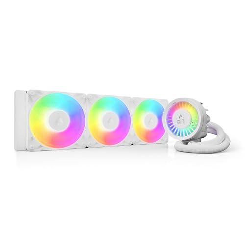 ARCTIC Liquid Freezer III Pro 360 A RGB  White    AIO CPU Cooler  3 x 120 mm Water Cooling  38 mm Radiator  PWM Pump  VRM Fan  AMD AM5/AM4  Intel LGA1851/1700 Contact Frame   White