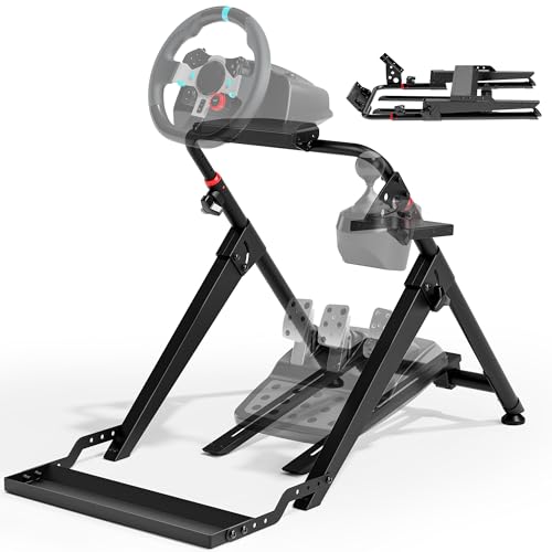 ARES WING Foldable Sim Racing Wheel Stand with Chair Fixing Slot  Formula and GT Racing Simulator Cockpit Compatible with Fanatec  Thrustmaster  Logitech  Moza  Racing Games on PS5  PS4  Xbox and PC