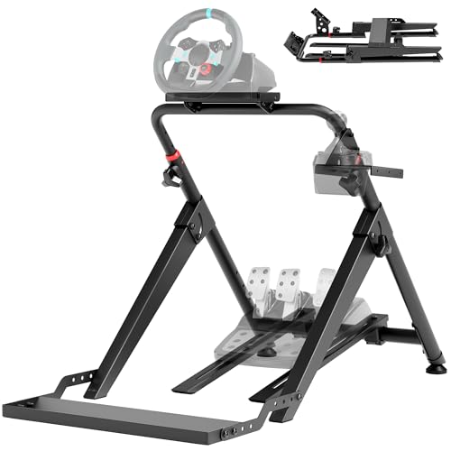 ARES WING Foldable Sim Racing Wheel Stand with Chair Fixing Slot  Formula and GT Racing Simulator Cockpit Compatible with Fanatec  Thrustmaster  Logitech  Moza  Racing Games on PS5  PS4  Xbox and PC