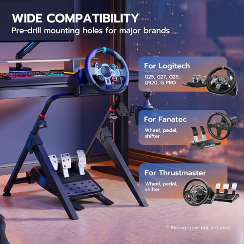 ARES WING Sim Racing Wheel Stand  Foldable Racing Simulator Cockpit  Formula and GT Sim Racing Cockpit Compatible with Fanatec  Thrustmaster  Logitech  Moza  Racing Games on PS5  PS4  Xbox and PC
