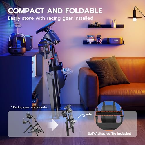 ARES WING Sim Racing Wheel Stand  Foldable Racing Simulator Cockpit  Formula and GT Sim Racing Cockpit Compatible with Fanatec  Thrustmaster  Logitech  Moza  Racing Games on PS5  PS4  Xbox and PC