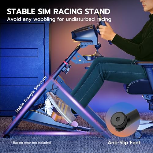 ARES WING Sim Racing Wheel Stand  Foldable Racing Simulator Cockpit  Formula and GT Sim Racing Cockpit Compatible with Fanatec  Thrustmaster  Logitech  Moza  Racing Games on PS5  PS4  Xbox and PC