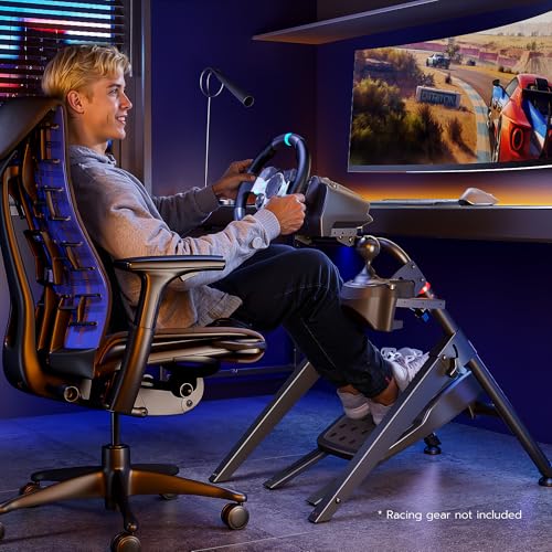 ARES WING Sim Racing Wheel Stand  Foldable Racing Simulator Cockpit  Formula and GT Sim Racing Cockpit Compatible with Fanatec  Thrustmaster  Logitech  Moza  Racing Games on PS5  PS4  Xbox and PC