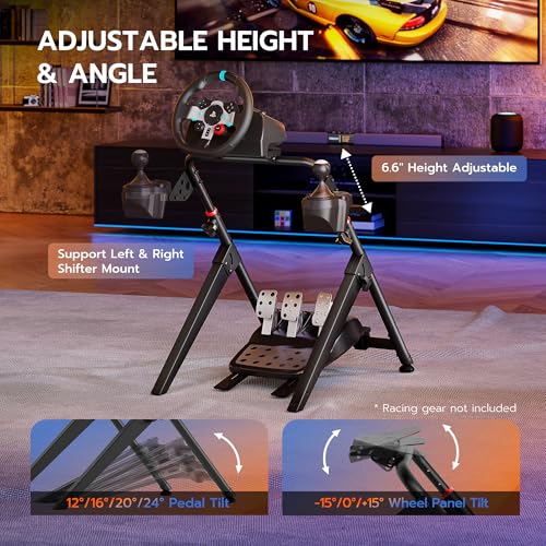 ARES WING Sim Racing Wheel Stand  Foldable Racing Simulator Cockpit  Formula and GT Sim Racing Cockpit Compatible with Fanatec  Thrustmaster  Logitech  Moza  Racing Games on PS5  PS4  Xbox and PC