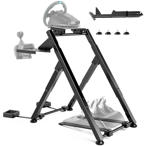 ARES WING Sim Racing Wheel Stand  Racing Simulator Cockpit with Chair Fixing Slot  Foldable Sim Racing Cockpit Compatible with Logitech G29 G920 G923  Fanatec  Thrustmaster  Moza  Gaming Equipment