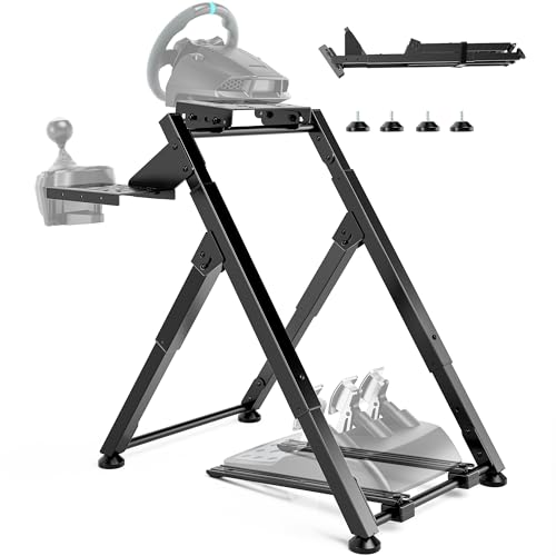 ARES WING Sim Racing Wheel Stand  Racing Simulator Cockpit with Chair Fixing Slot  Foldable Sim Racing Cockpit Compatible with Logitech G29 G920 G923  Fanatec  Thrustmaster  Moza  Gaming Equipment