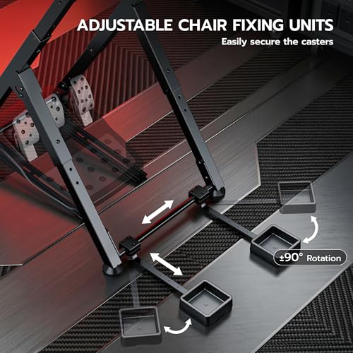ARES WING Sim Racing Wheel Stand  Racing Simulator Cockpit with Chair Fixing Slot  Foldable Sim Racing Cockpit Compatible with Logitech G29 G920 G923  Fanatec  Thrustmaster  Moza  Gaming Equipment