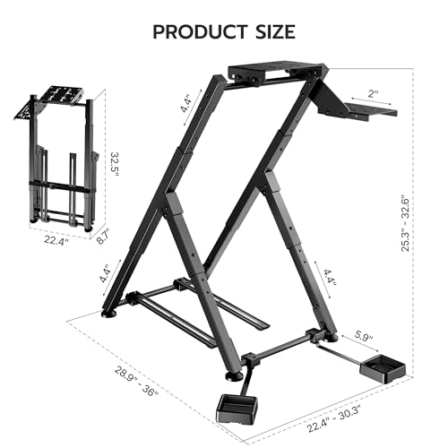 ARES WING Sim Racing Wheel Stand  Racing Simulator Cockpit with Chair Fixing Slot  Foldable Sim Racing Cockpit Compatible with Logitech G29 G920 G923  Fanatec  Thrustmaster  Moza  Gaming Equipment