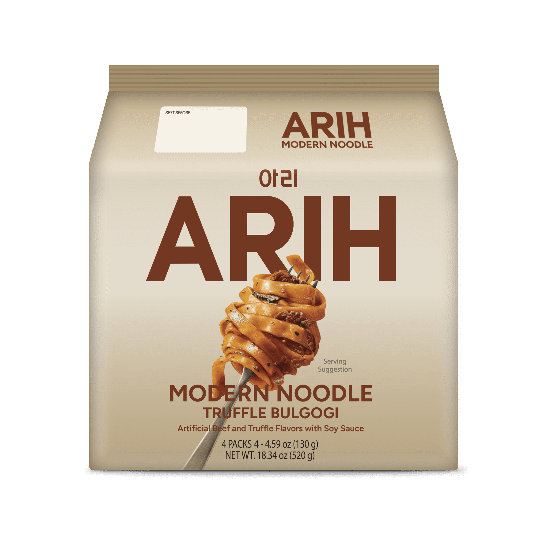 ARIH Modern Noodles  Western Korean Fusion Soup Less Noodles  Truffle Bulgogi  4 Pack