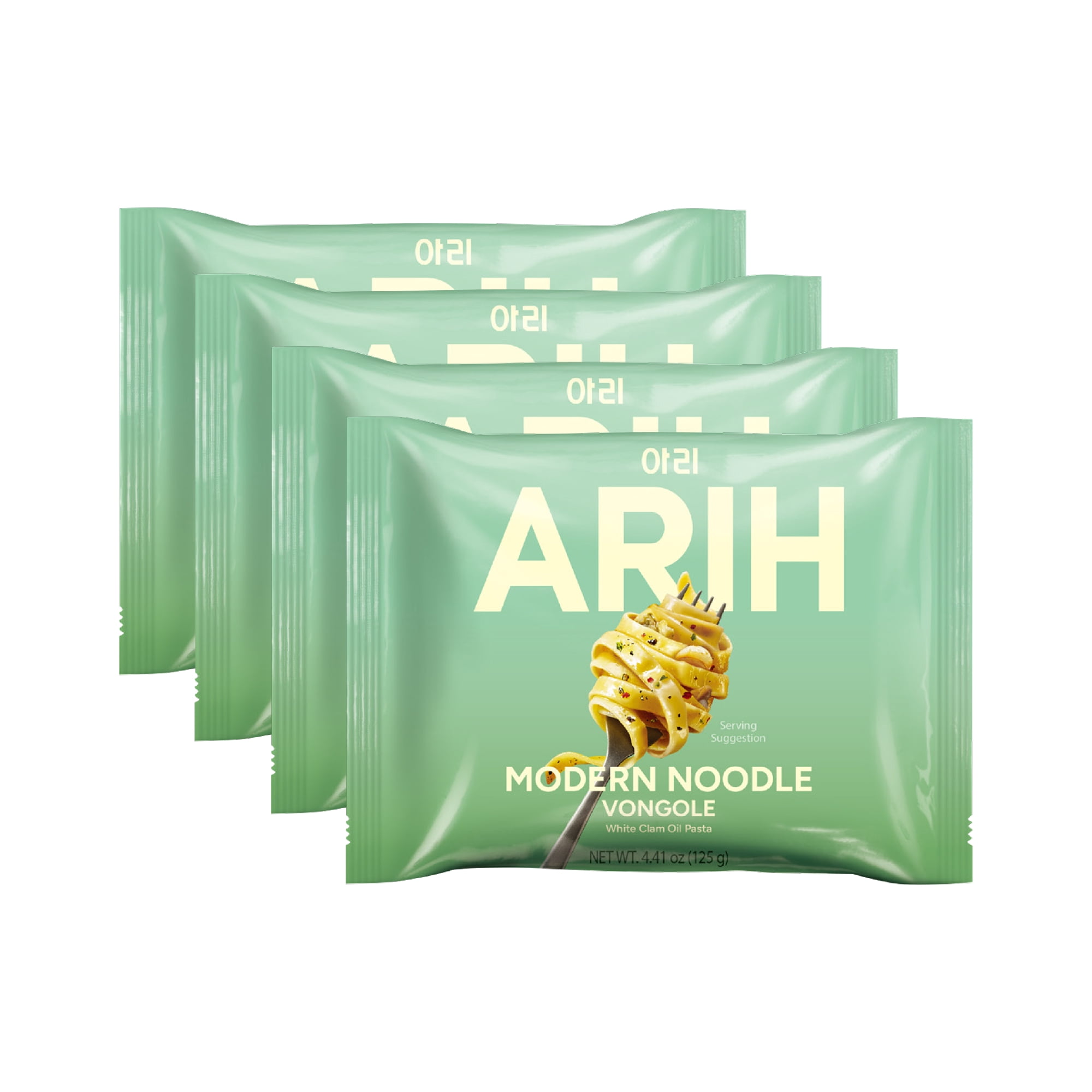 ARIH Modern Noodles  Western Korean Fusion Soup Less Noodles  Vongole  4 Pack