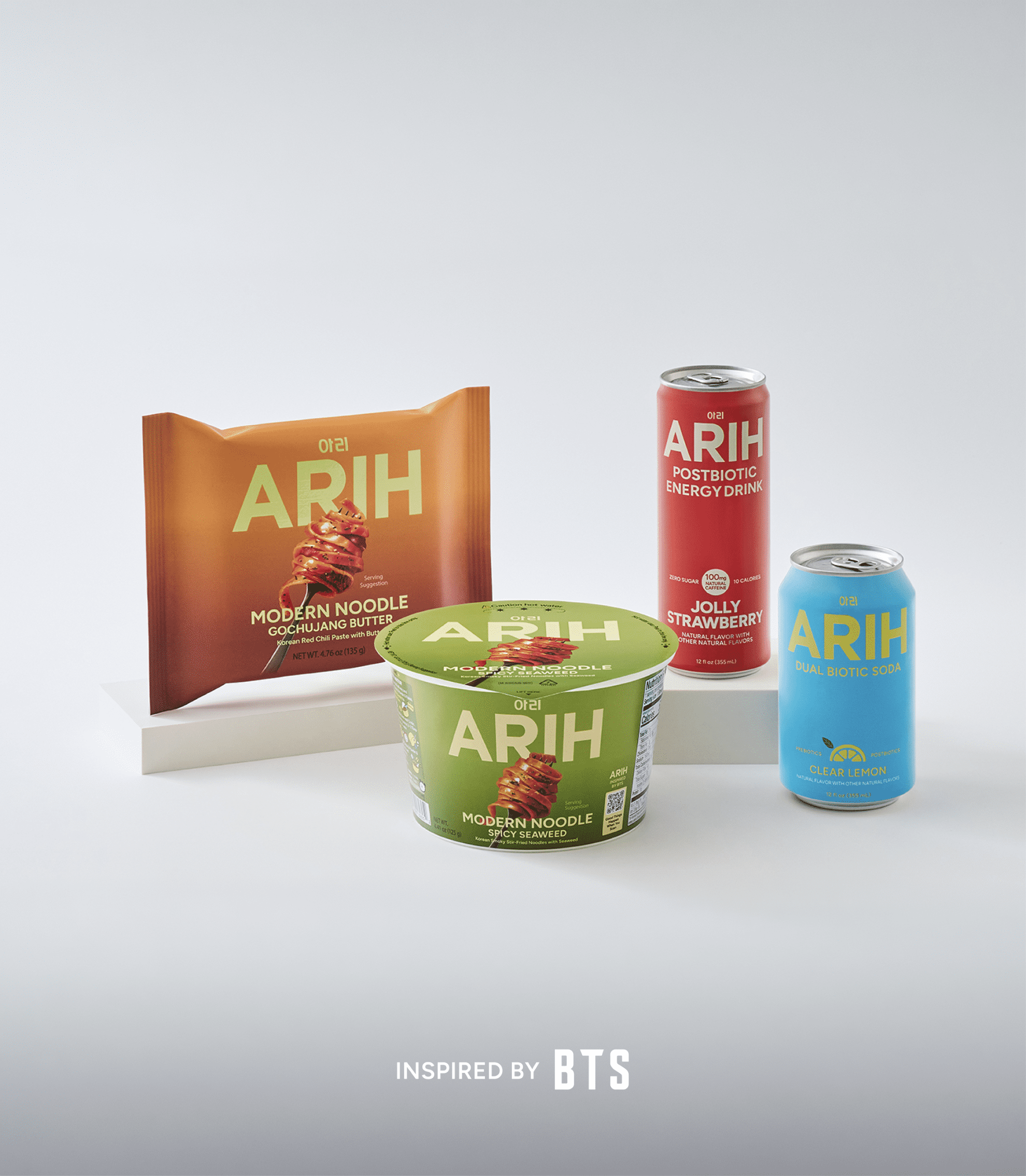 ARIH Modern Noodles  Western Korean Fusion Soup Less Noodles  Vongole  4 Pack