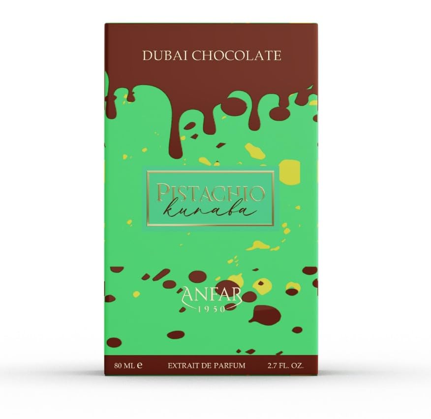 AROMA CONCEPTS   Dubai Chocolate Perfume Pistachio Kunafa Fragrance EDP 2 7 Fl Oz   Unisex Sweet Gourmand Perfume with Chocolate  Caramel & Pistachio   Arabian Dessert Inspired Luxury Scent