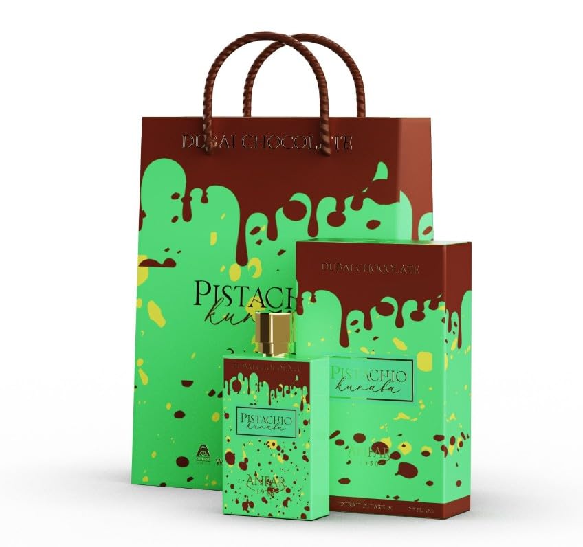 AROMA CONCEPTS   Dubai Chocolate Perfume Pistachio Kunafa Fragrance EDP 2 7 Fl Oz   Unisex Sweet Gourmand Perfume with Chocolate  Caramel & Pistachio   Arabian Dessert Inspired Luxury Scent