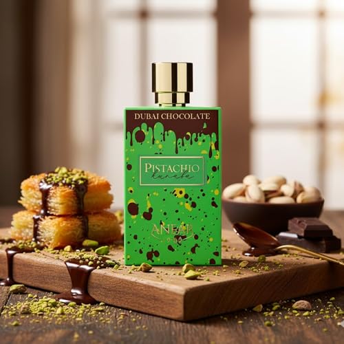 AROMA CONCEPTS   Dubai Chocolate Perfume Pistachio Kunafa Fragrance EDP 2 7 Fl Oz   Unisex Sweet Gourmand Perfume with Chocolate  Caramel & Pistachio   Arabian Dessert Inspired Luxury Scent