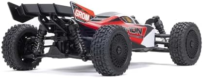 ARRMA RC Car Typhon GROM 4x4 Smart Small Scale Buggy RTR with Battery & Charger Red/White ARA2106T2