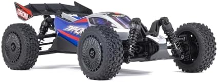 ARRMA RC Car Typhon GROM 4x4 Smart Small Scale Buggy RTR with Battery & Charger  Blue/Silver ARA2106T1