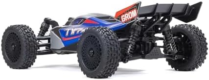 ARRMA RC Car Typhon GROM 4x4 Smart Small Scale Buggy RTR with Battery & Charger  Blue/Silver ARA2106T1