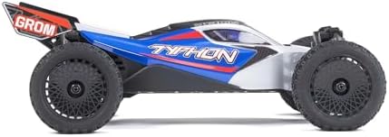 ARRMA RC Car Typhon GROM 4x4 Smart Small Scale Buggy RTR con batería y cargador, azul/plata ARA2106T1