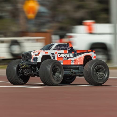ARRMA Camión RC 1/10 Granite 4X4 RTR Monster Truck con Motor Brushed, Naranja, RTR (Batería y Cargador No Incluidos) ARA4202V4T3