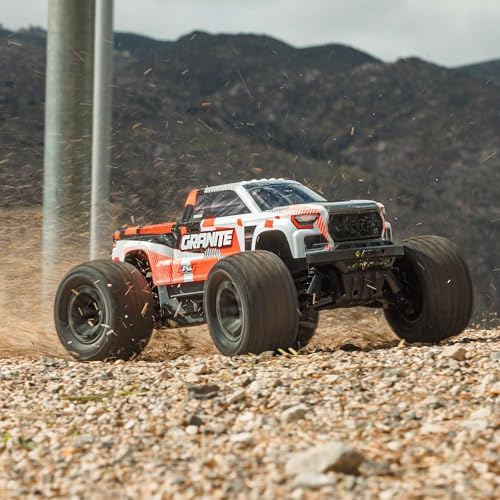 ARRMA Camión RC 1/10 Granite 4X4 RTR Monster Truck con Motor Brushed, Naranja, RTR (Batería y Cargador No Incluidos) ARA4202V4T3