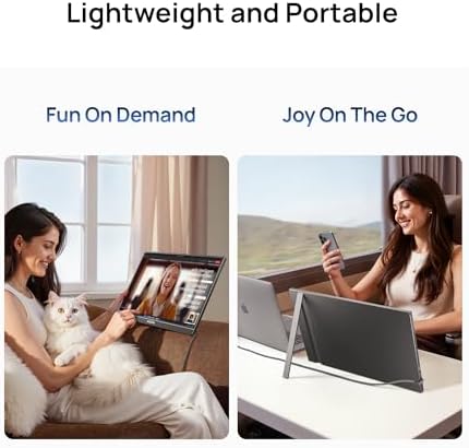 ARZOPA 17 3 Portable Monitor  1080P FHD 103  sRGB IPS Gaming Monitor Laptop Monitor with Built in Kickstand HDMI USB C External Screen for PC Mac Phone Xbox PS5   A1M