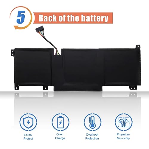 ASODI BTY M492 Laptop Battery Compatible with MSI  WF66 WF76   Pulse  GL66 GL76  Katana  GF66 GF76   Sword 15 A11U Crosshair 15 17 A11U Series 53 5Wh 11 4V 4700mAh