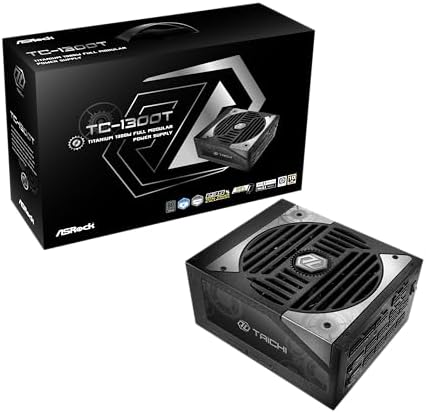 ASROCK TC 1300T 1300 WATT 80 Plus Titanium ATX Fully Modular Power Supply   ATX 3 1 Compatible