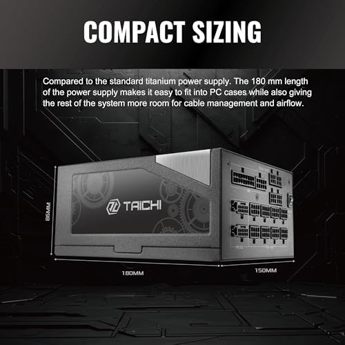 ASROCK TC 1300T 1300 WATT 80 Plus Titanium ATX Fully Modular Power Supply   ATX 3 1 Compatible