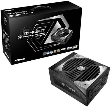 ASROCK TC 1300T 1300 WATT 80 Plus Titanium ATX Fully Modular Power Supply   ATX 3 1 Compatible
