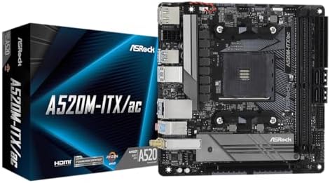 ASRock A520M ITX/AC Supports 3rd Gen AMD AM4 Ryzen  / Future AMD Ryzen  Processors  3000 and 4000 Series Processors  Mini ITX Motherboard