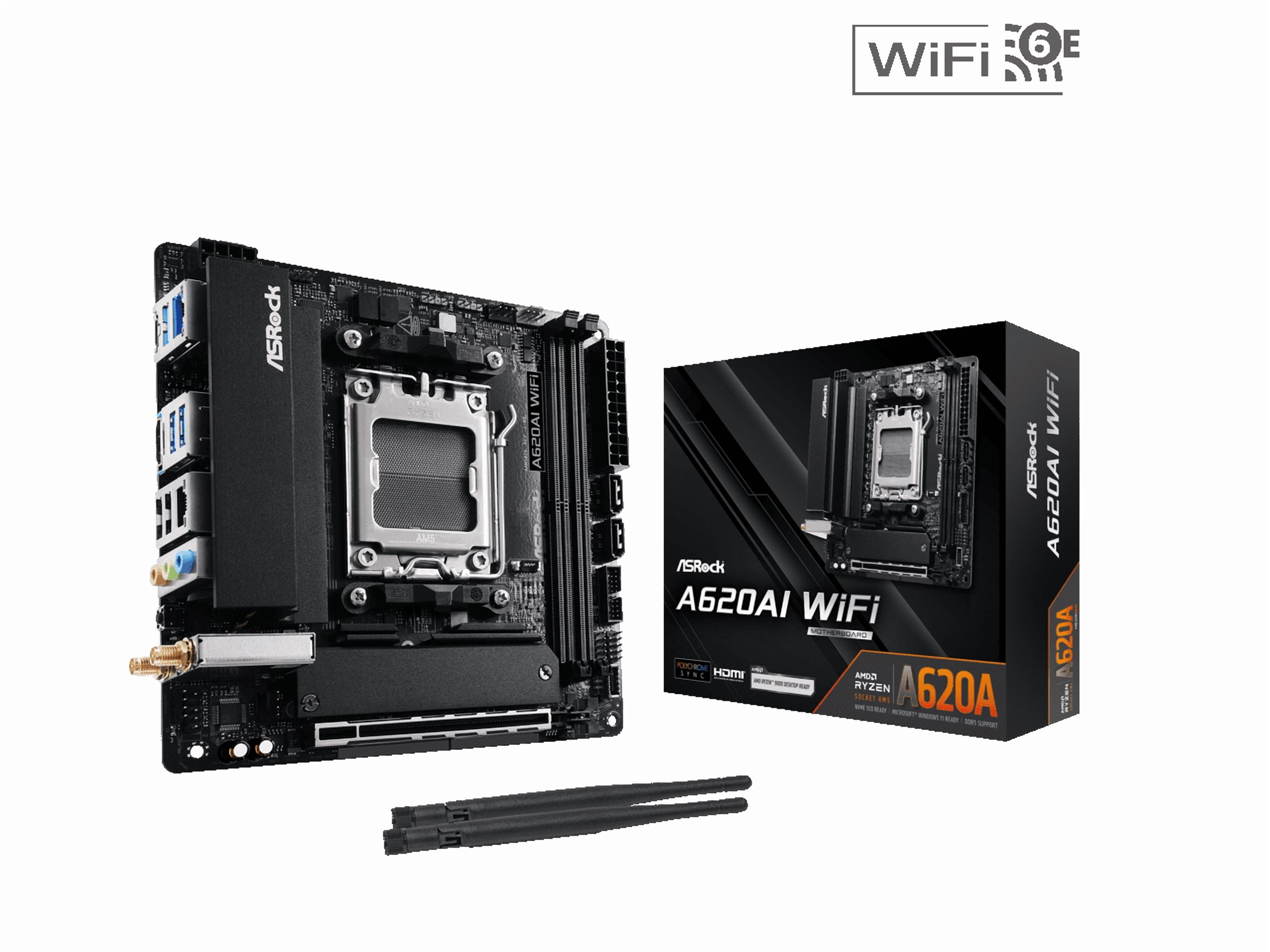 ASRock A620AI WiFi AM5 AMD A620A Mini ITX Motherboard