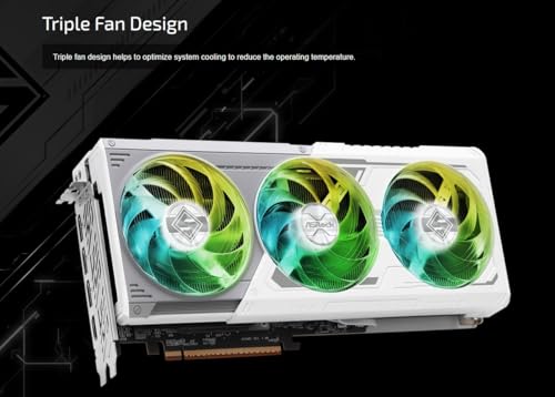 ASRock AMD Radeon RX 9070 XT Steel Legend 16GB White GPU 20Gbps GDDR6 256Bit 3rd Gen RT 2nd Gen AI Accelerators PCIe5 0 800W 2x8 pin Triple Fan DP2 1a HDMI2 1b Graphics Card 2 9 Slot