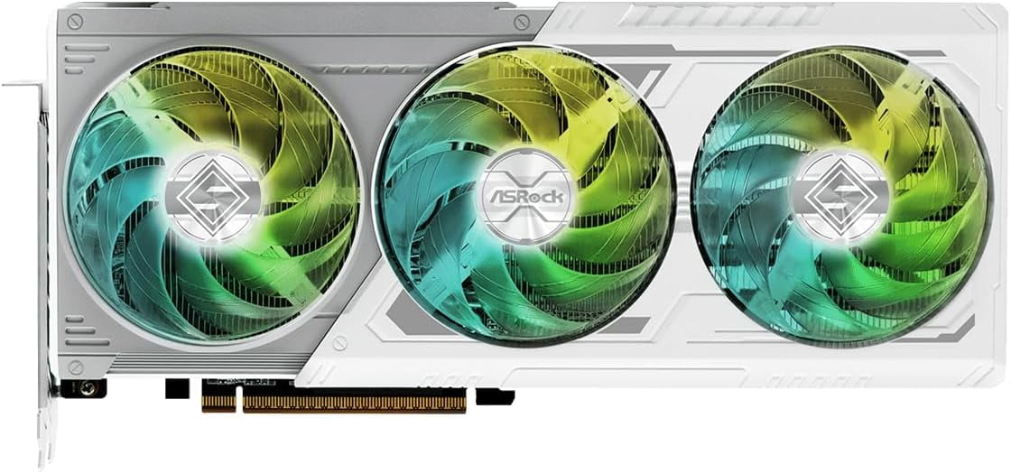 ASRock AMD Radeon RX 9070 XT Steel Legend Triple Fan 16GB GDDR6 PCIe 5 0 Graphics Card
