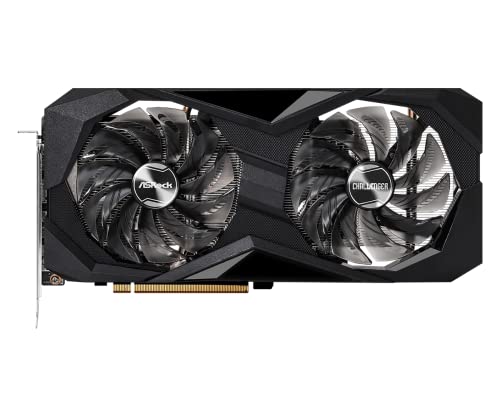 ASRock AMD Radeon RX 6600 Challenger D 8GB GDDR6 DisplayPort 14Gbps HDMI 0dB Silent Cooling 128 bit 7680 x 4320 Dual Fan Graphics Card PCI Express 4 0 x8 8 pin