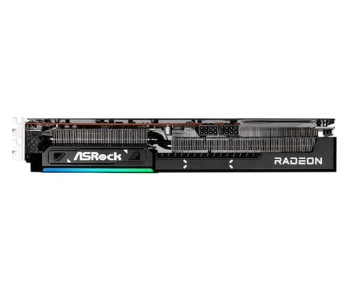 ASRock AMD Radeon RX 9070 Challenger 16GB 2520 MHz 20 Gbps GDDR6 256Bit GPU RT AI Accelerators PCIe5 0 2x8 pin Triple Fan 700W Graphics Card 0DB Silent Cooling DisplayPort2 1a HDMI2 1b LED Indicator