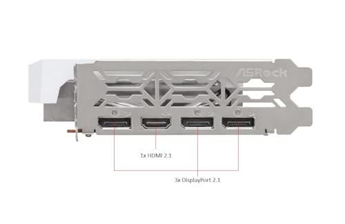 ASRock AMD Radeon RX 7600 Steel Legend 8GB OC GDDR6 128 bit 0dB Silent Cooling Graphics Card DisplayPort 7680 x 4320 HDMI 18 Gbps 3 Fans PCI Express 4