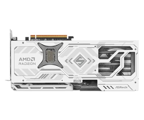 ASRock AMD Radeon RX 9070 Steel Legend 16GB OC GPU 2700 MHz 20 Gbps GDDR6 256Bit  3rd Gen RT 2nd Gen AI Accelerators  PCIe5 0 2x8 pin Triple Fan Graphics Card 700W Air Deflecting HDMI DisplayPort