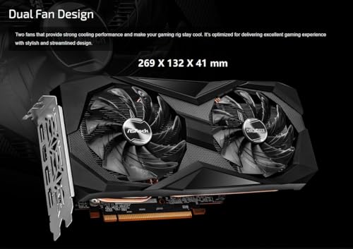ASRock AMD Radeon RX 6600 Challenger D 8GB GDDR6 DisplayPort 14Gbps HDMI 0dB Silent Cooling 128 bit 7680 x 4320 Dual Fan Graphics Card PCI Express 4 0 x8 8 pin