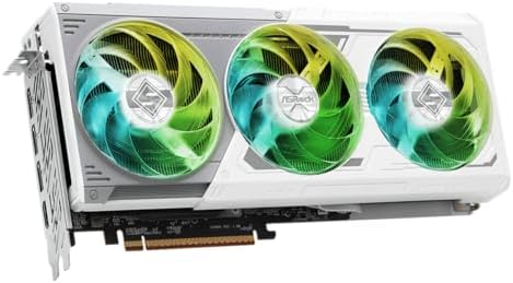 ASRock AMD Radeon RX 9070 Steel Legend 16GB OC GPU 2700 MHz 20 Gbps GDDR6 256Bit  3rd Gen RT 2nd Gen AI Accelerators  PCIe5 0 2x8 pin Triple Fan Graphics Card 700W Air Deflecting HDMI DisplayPort