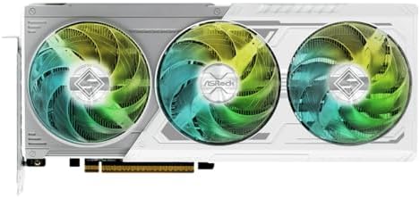 ASRock AMD Radeon RX 9070 XT Steel Legend 16GB White GPU 20Gbps GDDR6 256Bit  3rd Gen RT 2nd Gen AI Accelerators  PCIe5 0 800W 2x8 pin Triple Fan DP2 1a HDMI2 1b Graphics Card 2 9 Slot