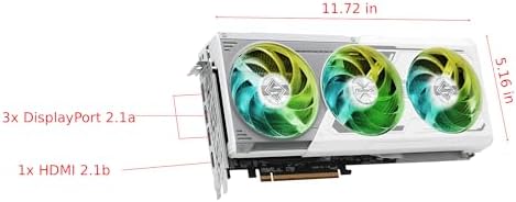 ASRock AMD Radeon RX 9070 XT Steel Legend 16GB White GPU 20Gbps GDDR6 256Bit  3rd Gen RT 2nd Gen AI Accelerators  PCIe5 0 800W 2x8 pin Triple Fan DP2 1a HDMI2 1b Graphics Card 2 9 Slot