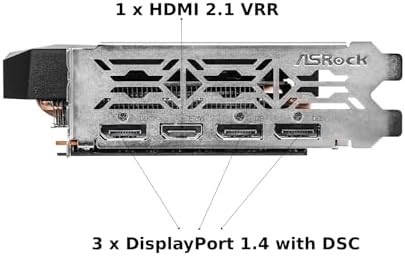 ASRock AMD Radeon RX 7600 Challenger 8GB OC GDDR6 DisplayPort HDMI 0dB Silent Cooling Graphics Card 128 bit 7680 x 4320 18 Gbps Graphics Card