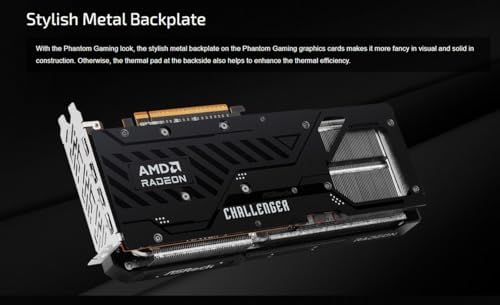 ASRock AMD Radeon RX 9070 Challenger 16GB 2520 MHz 20 Gbps GDDR6 256Bit GPU RT AI Accelerators PCIe5 0 2x8 pin Triple Fan 700W Graphics Card 0DB Silent Cooling DisplayPort2 1a HDMI2 1b LED Indicator