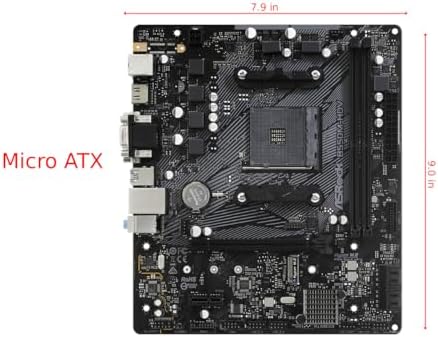 ASRock B550M HDV AMD AM4 Micro ATX Motherboard  Supports AMD Ryzen 5000/4000/3000 Series Processors  DDR4 4733   OC   PCIe 4 0  Hyper M 2  Gigabit LAN  6 Power Phase Design