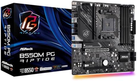 ASRock B550M HDV AMD AM4 Micro ATX Motherboard  Supports AMD Ryzen 5000/4000/3000 Series Processors  DDR4 4733   OC   PCIe 4 0  Hyper M 2  Gigabit LAN  6 Power Phase Design